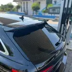 RS išvaizdos Spoileris ant Bagažinės dangčio skirtas Audi A6 C8 / S6 C8 Avant (2019-), juodas blizgus