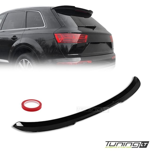 Spoileris ant Bagažinės Dangčio skirtas Audi Q7 4M pre-facelift (15-19), juodas blizgus