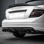 R-style Spoileris ant Bagažinės dangčio, skirtas Mercedes W204 sedan (07-14), juodas blizgus