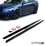 Side Skirt Extensions set for BMW E60 / E61 (03-10), glossy black