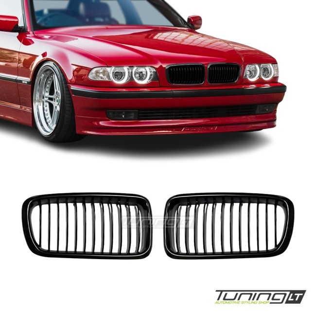 Front Kidney Grille for BMW E38 (94-01), glossy black