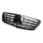 S65 išvaizdos Priekinės Grotelės skirtos Mercedes-Benz W222 (13-20), juodos blizgios