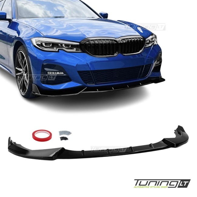 Priekinio bamperio Pažeminimas skirtas BMW G20 / G21 (18-22), juodas blizgus Priekinio bamperio Pažeminimas skirtas BMW G20 / G21 (18-22), juodas blizgus