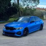 WR Priekinio bamperio Pažeminimas skirtas BMW G20 / G21 (18-22) su M-Pack, juodas blizgus