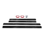Poslenksčiai / Slenksčių Apdailos, komplektas skirtas VW T5 / T5.1 / T6 / T6.1 su trumpa baze, juodi blizgūs