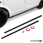 Poslenksčiai / Slenksčių Apdailos, komplektas skirtas VW T5 / T5.1 / T6 / T6.1 su trumpa baze, juodi blizgūs