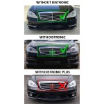 Priekinės Grotelės skirtos Mercedes-Benz W221 (09-13) su vieta distronikui, juodos blizgios