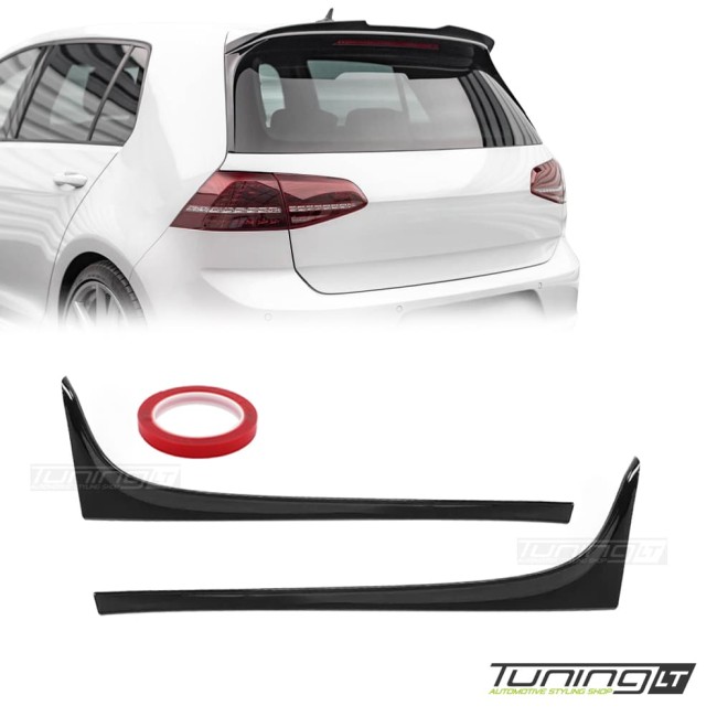 Rear Window Spoilers set for VW Golf MK7 (13-19), glossy black Rear Window Spoilers set for VW Golf MK7 (13-19), glossy black