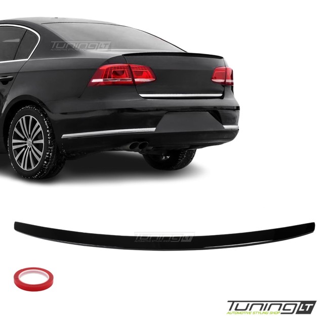 Spoileris ant Bagažinės dangčio skirtas VW Passat B7 (10-15) sedan, juodas blizgus Spoileris ant Bagažinės dangčio skirtas VW Passat B7 (10-15) sedan, juodas blizgus