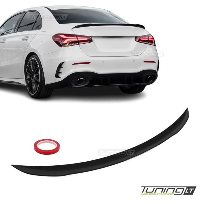 A45-inspired Trunk Spoiler for Mercedes-Benz V177 (18-25) sedan, glossy black