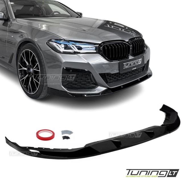 Performance Front Bumper Lip Spoiler for BMW G30 / G31 LCI (21-23), glossy black Performance Front Bumper Lip Spoiler for BMW G30 / G31 LCI (21-23), glossy black