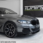 Front Bumper Lip Spoiler for BMW G30 / G31 LCI (21-23), glossy black