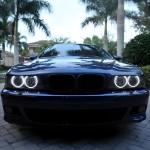 Angel Eyes LED Markeriai - 25W, komplektas skirtas BMW E39 / E53 / E60 / E63 / E65 / E87, balti