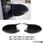 For BMW E81 E82 E87 E88 Mirror Caps, M covers, glossy black