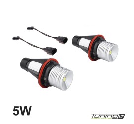 Angel Eyes LED Markeriai - 5W, komplektas skirtas BMW...