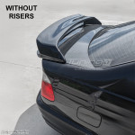 HM-style Spoileris ant Bagažinės + paaukštinimai, komplektas skirtas BMW E46 sedan / coupe, juodas blizgus