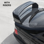 HM-style Spoileris ant Bagažinės + paaukštinimai, komplektas skirtas BMW E46 sedan / coupe, juodas blizgus
