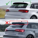 RS išvaizdos Spoileris ant Bagažinės dangčio skirtas Audi A3 8V Sportback (5 durų), juodas blizgus