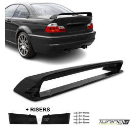 HM-style Trunk Spoiler + Risers set for BMW E46 sedan...