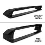 HM-style Trunk Spoiler + Risers set for BMW E46 sedan / coupe, glossy black