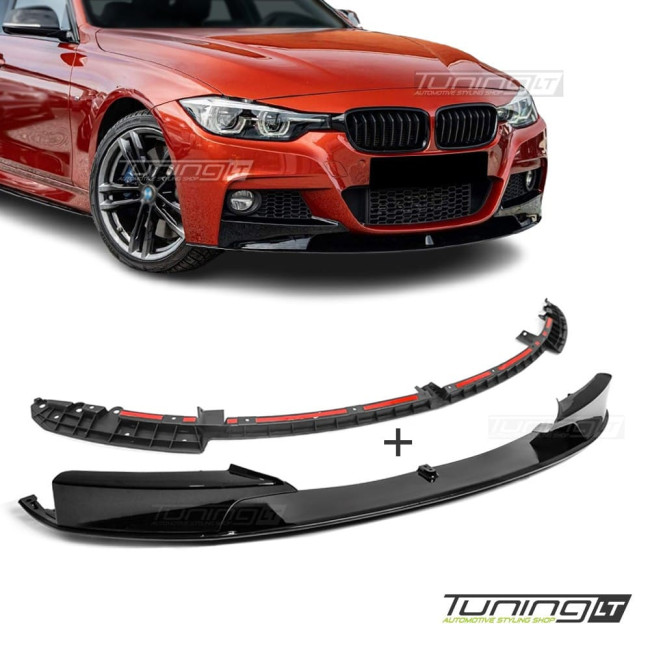 Performance Front bumper Lip for BMW F30 / F31, glossy black V2 - REINFORCED VERSION Performance Front bumper Lip for BMW F30 / F31, glossy black V2 - REINFORCED VERSION