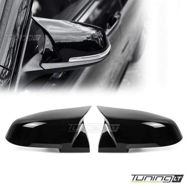 M style mirror caps set for BMW F20, F22, F30, F31, F32, F34, E84-LCI, glossy black M style mirror caps set for BMW F20, F22, F30, F31, F32, F34, E84-LCI, glossy black