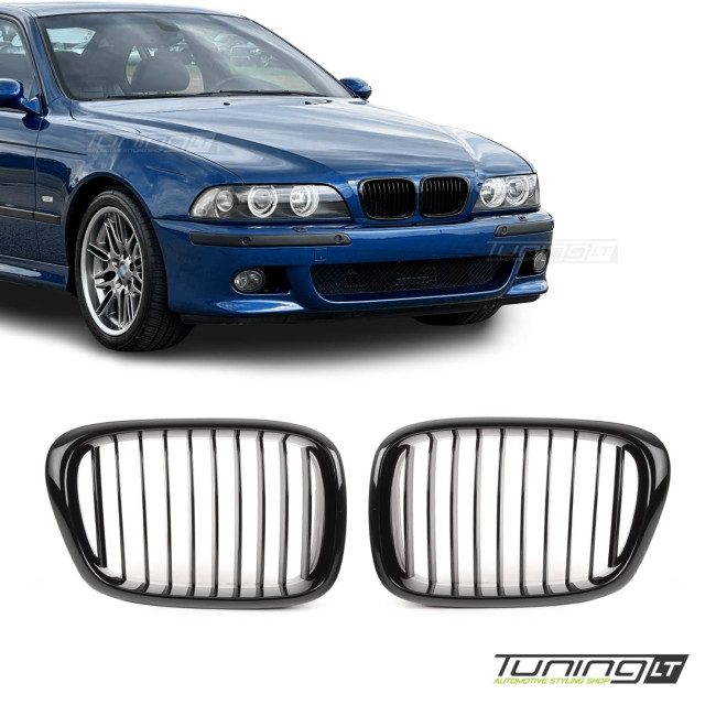 Front kidney Grille set for BMW E39 (95-03), glossy black Front kidney Grille set for BMW E39 (95-03), glossy black