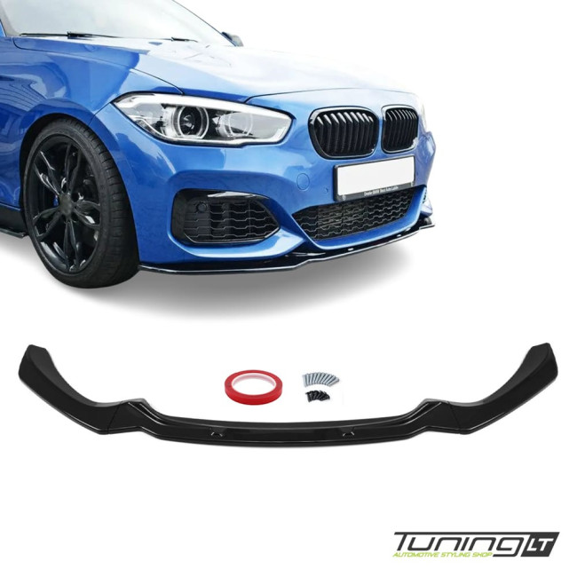 Priekinio bamperio Pažeminimas skirtas BMW F20 / F21 LCI (15-19), juodas blizgus Priekinio bamperio Pažeminimas skirtas BMW F20 / F21 LCI (15-19), juodas blizgus