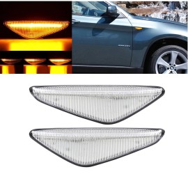 LED side indicators for BMW E70 X5 / E71 X6 / X3 F25, white / clear