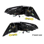 R style LED Tail Lights set with Dynamic turn signals for VW Golf MK7 (13-19) hatchback