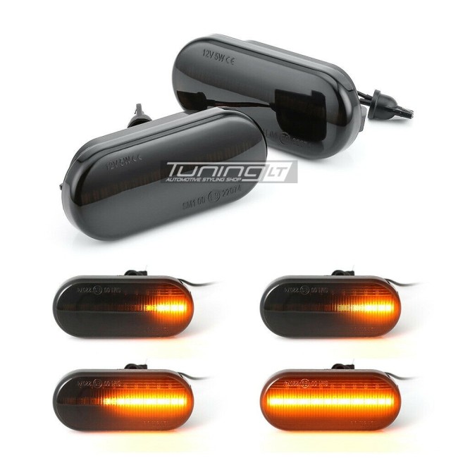Dynamic LED side indicators for VW T5 / T5.1 (03-15), smoked