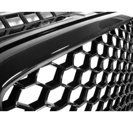 RS-style front grille for Audi A6 C6 (04-11), glossy black