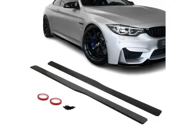 PSM style Poslenksčiai / Slenksčių Apdailos, komplektas skirtas BMW F80 / F82 / F83, juodi blizgūs