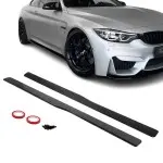 PSM style Poslenksčiai / Slenksčių Apdailos, komplektas skirtas BMW F80 / F82 / F83, juodi blizgūs