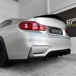 V-style Rear bumper Diffuser for BMW F80 / F82 / F83, glossy black