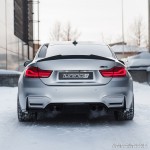 V-style Difuzorius Galiniam bamperiui skirtas BMW F80 / F82 / F83, juodas blizgus