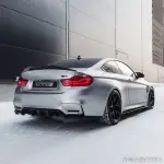 V-style Difuzorius Galiniam bamperiui skirtas BMW F80 / F82 / F83, juodas blizgus