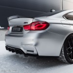 V-style Difuzorius Galiniam bamperiui skirtas BMW F80 / F82 / F83, juodas blizgus