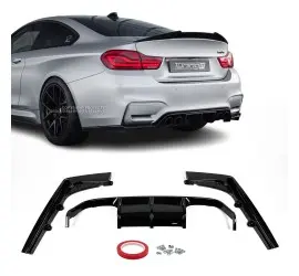 V-style Rear bumper Diffuser for BMW F80 / F82 / F83,...