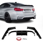 V-style Difuzorius Galiniam bamperiui skirtas BMW F80 / F82 / F83, juodas blizgus