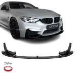 Performance Priekinio bamperio Pažeminimas skirtas BMW F80 / F82 / F83, juodas blizgus - V2 SUTVIRTINTA VERSIJA
