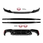 Performance Paketas su M5 išvaizdos Difuzoriumi skirtas BMW G30 / G31 PRELCI (17-20) su M-Pack, juodas blizgus