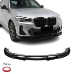 WR Priekinis Pažeminimas skirtas BMW X3 G01 / X4 G02 LCI (21-25), juodas blizgus