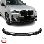 WR Priekinis Pažeminimas skirtas BMW X3 G01 / X4 G02 LCI (21-25), juodas blizgus