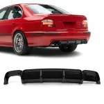 WR Galinio bamperio Difuzorius skirtas BMW E39 su M-Pack, juodas blizgus