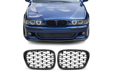 Diamond Priekinės Grotelės, komplektas tinkantis BMW E39 (95-03), juodos blizgios