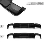 WR Galinio bamperio Difuzorius skirtas BMW E39 su M-Pack, juodas blizgus