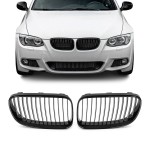 Priekinės Grotelės, komplektas skirtas BMW E92 / E93 LCI (10-13), juodos blizgios