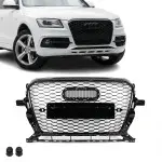 RS išvaizdos Priekinės Grotelės skirtos Audi Q5 8R facelift (12-17) standartinei versijai, juodos blizgios