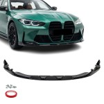 WR Priekinio bamperio Pažeminimas skirtas BMW M3 G80, M4 G82 / G83, juodas blizgus
